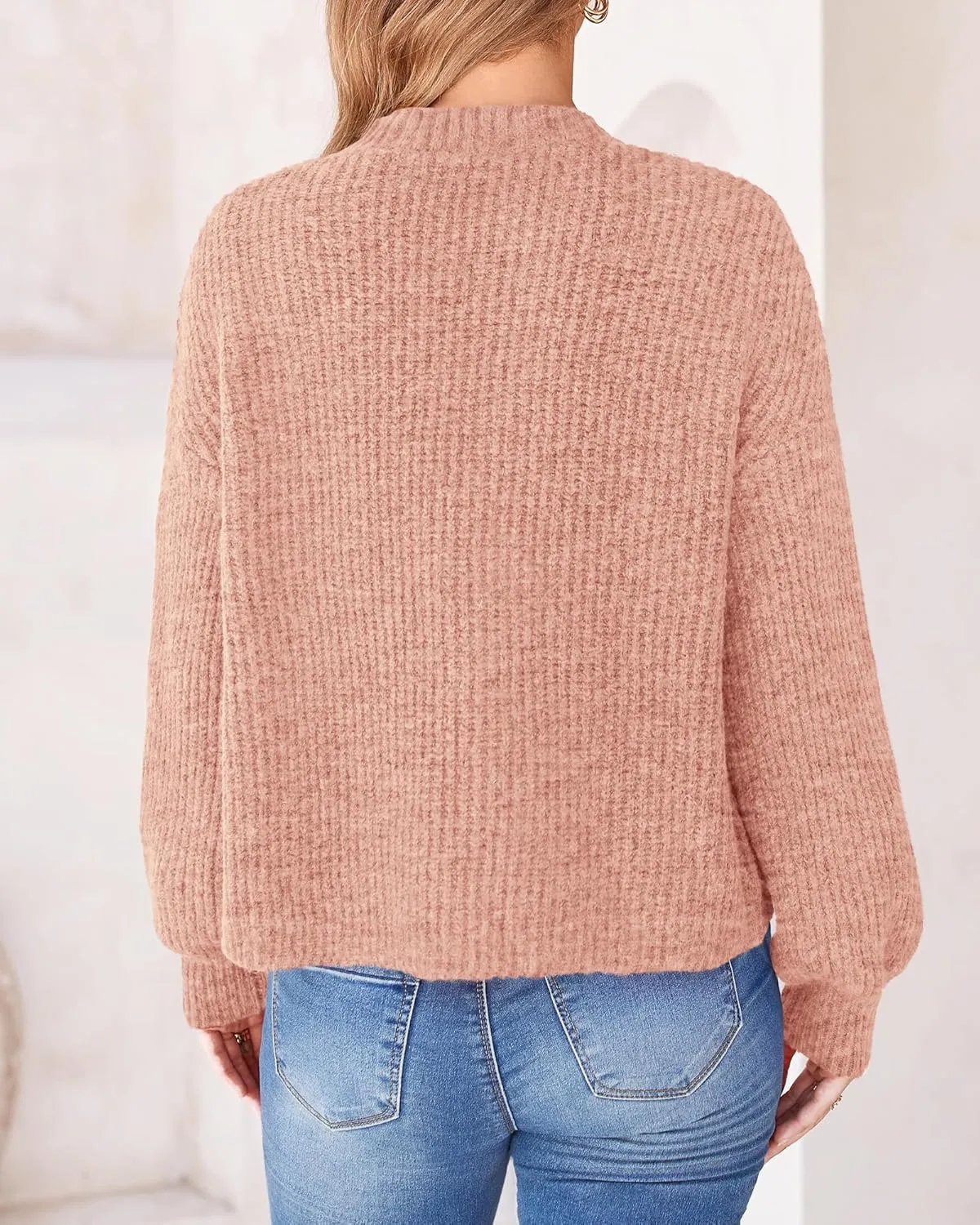 BTFBM Women's Chunky Knit Fall Cardigan 2025 Winter Long Sleeve Button Down Soft Loose Cropped Sweater Outerwear
