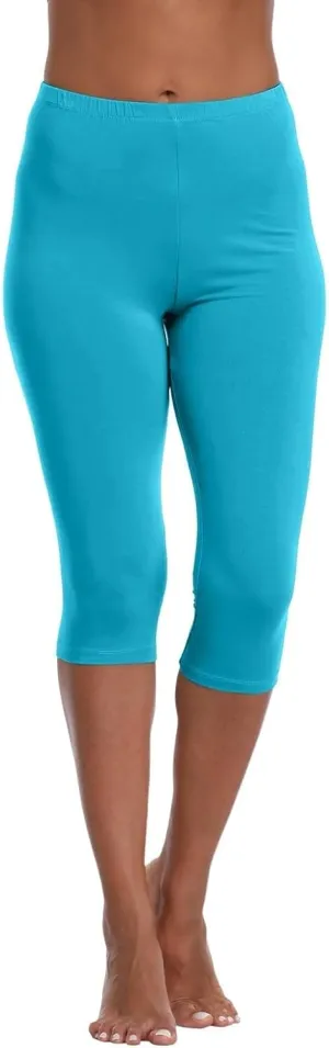 Capri Leggings for Women 2025 Summer Stretch Plus Size High Waisted Pants Casual Workout Yoga Pants with Pockets