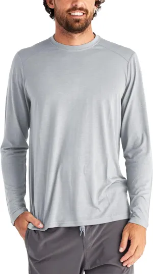 Free Fly Men's Lightweight Long Sleeve Shirt - UPF 20  Sun Protection, Moisture Wicking, Breathable Bamboo Viscose Shirt