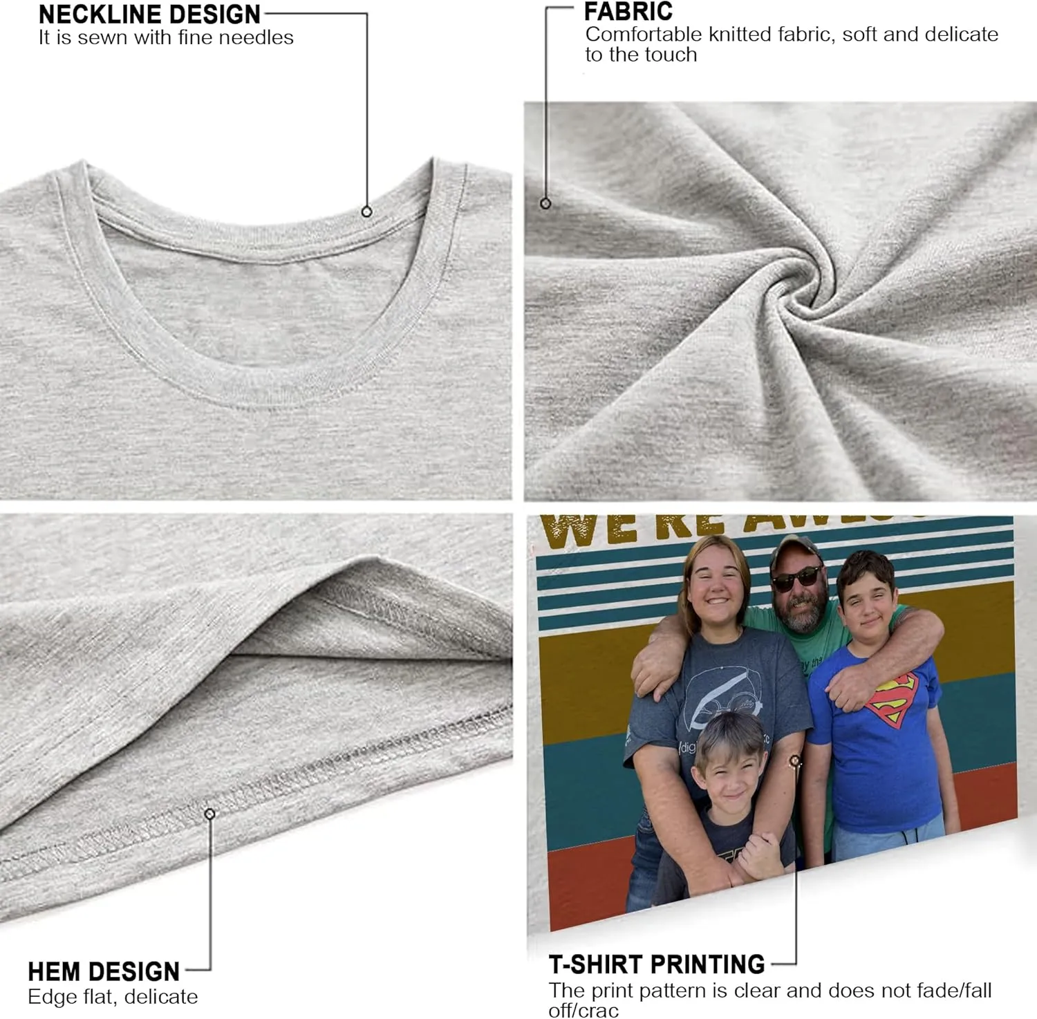 Gifts for Dad, Custom Personalized Father's Day Photos Gift Shirt, Custom Photo Shirt