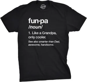 Mens Funpa Definition T Shirt Funny Grandpa Gift Fathers Day Papa Graphic Tee