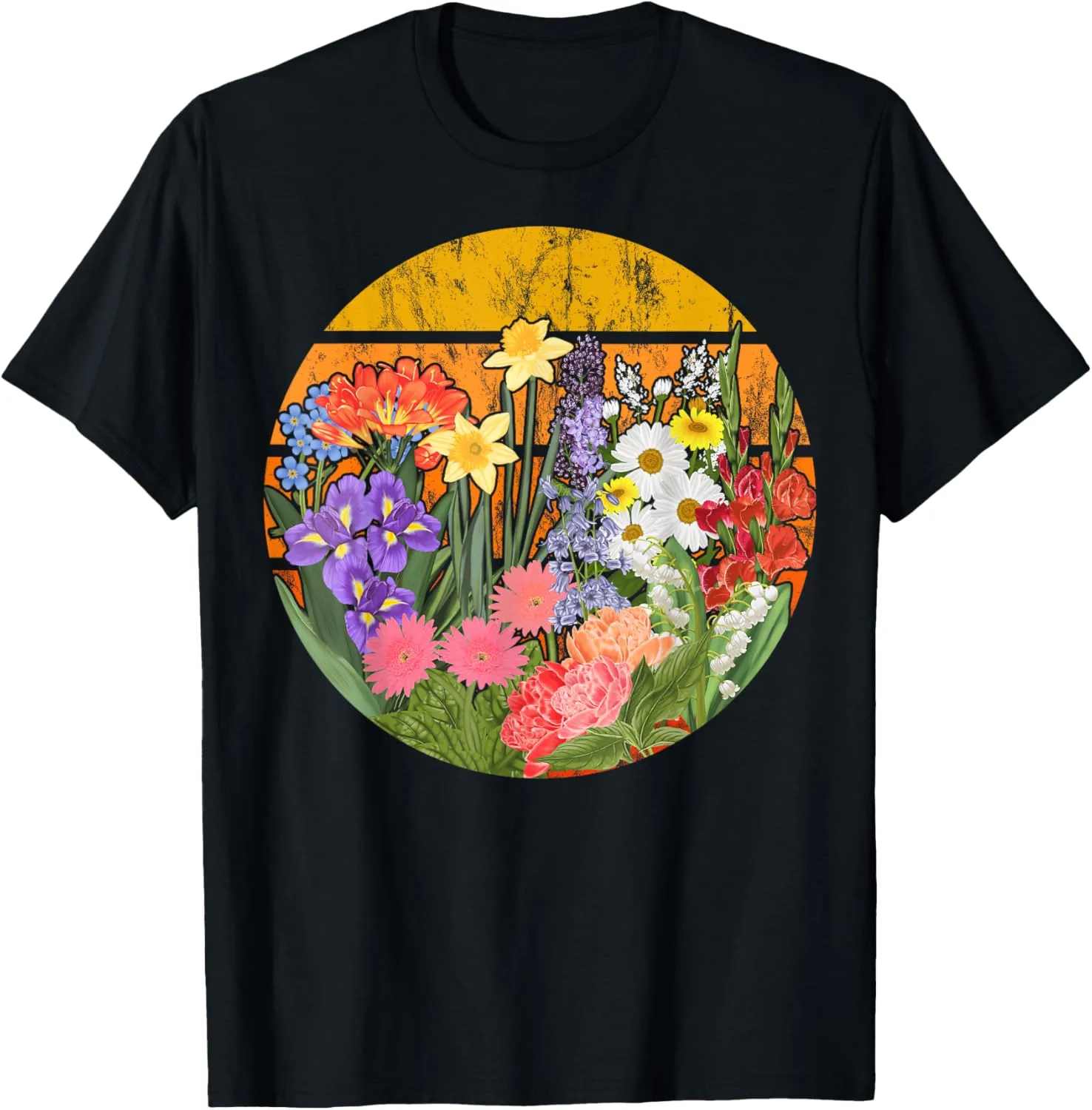 Vintage Flower Botanical Illustration Chart Plant T-Shirt