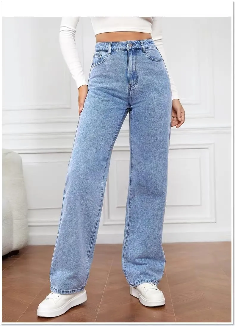 Womens Jeans Boyfriend Cargo Wide Leg Bootcut Pants Straight Leg Denim Pants High Waisted Pants