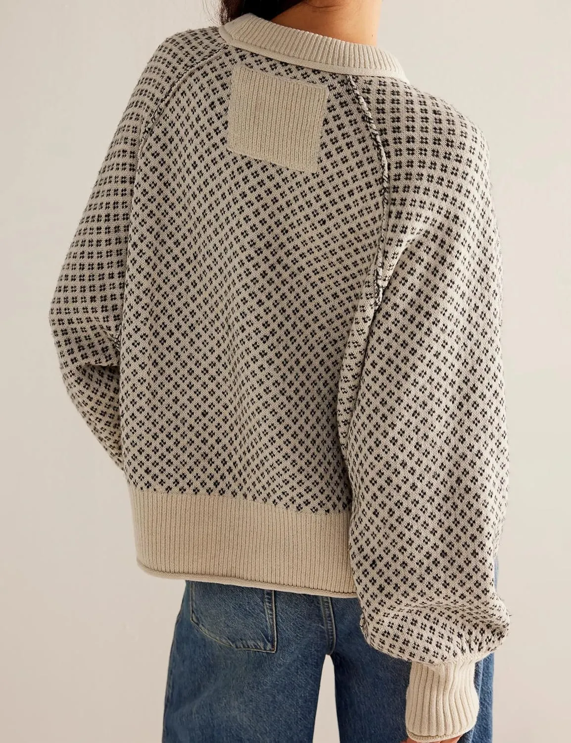 Women's Pullover Sweaters Casual Long Sleeve Crew Neck Oversized Knitwear Chunky Knit Jumper Tops