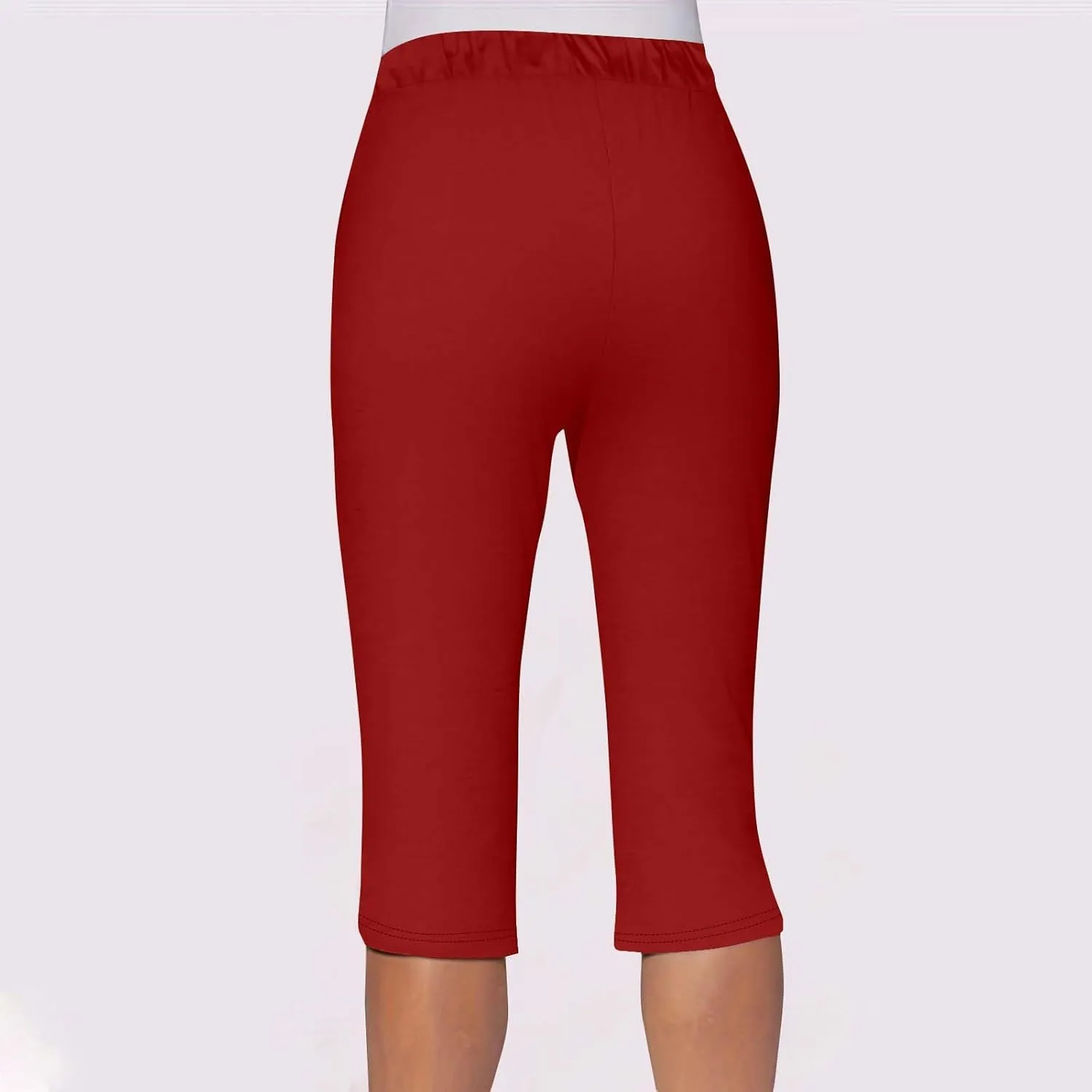 Yoga Capris for Women Summer Casual Plus Size Capri Pants Lightweight Stretch High Waisted Capri Leggings with Pockets